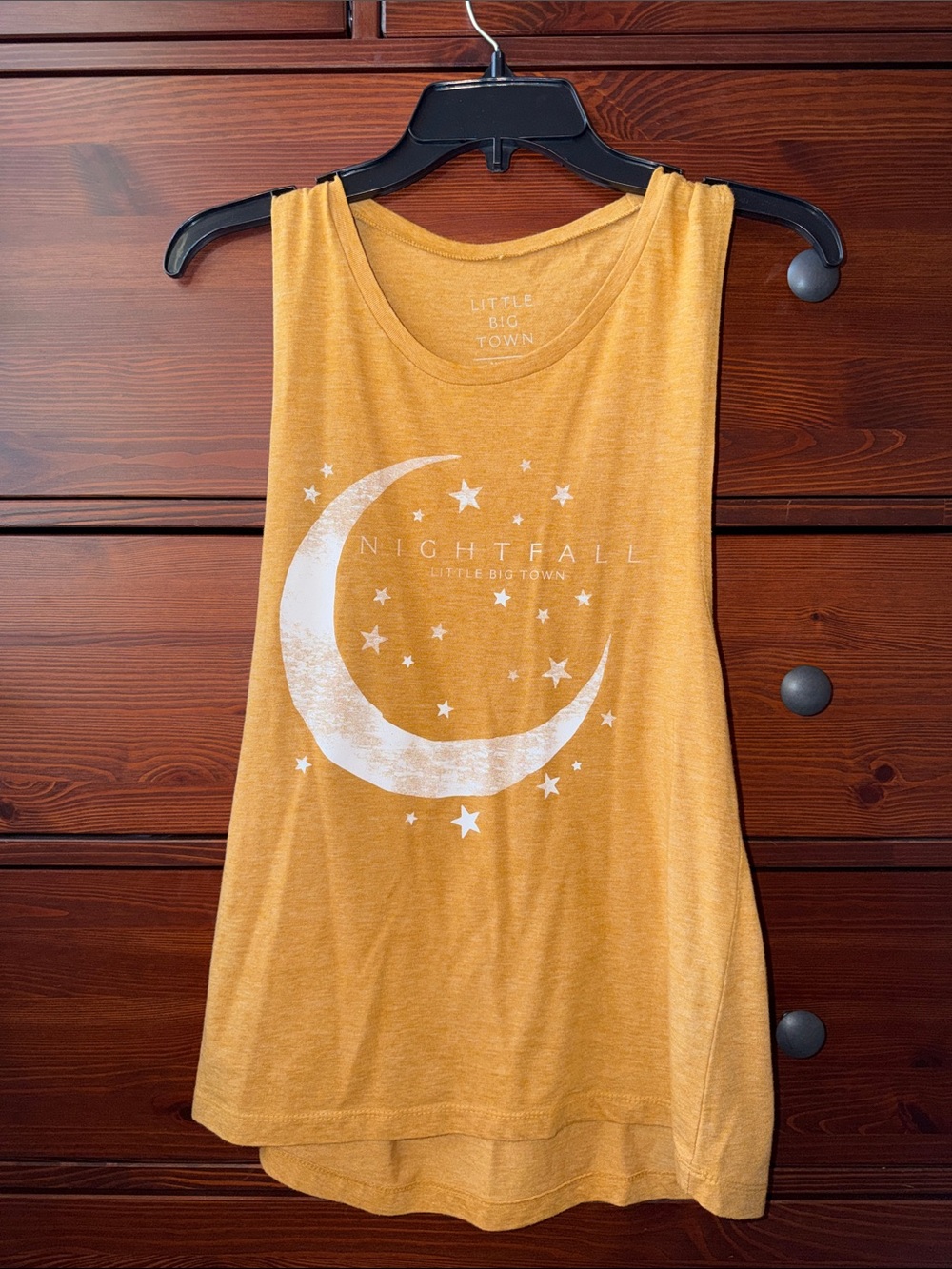 Little Big Town Nightfall Crescent Graphic Tank - Dandelion Yellow Band Tee Tank